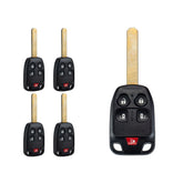 Lots of 5 Remote Car Key Fob Replacement for Honda N5F-A04TAA fits 2011 2012 2013 2014 Odyssey 5 Button